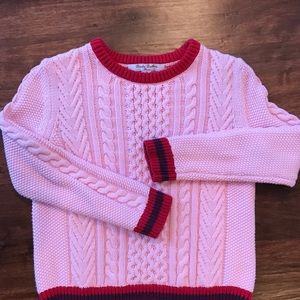 Brooks Brothers Pink Cable Knit Sweater Girls M
